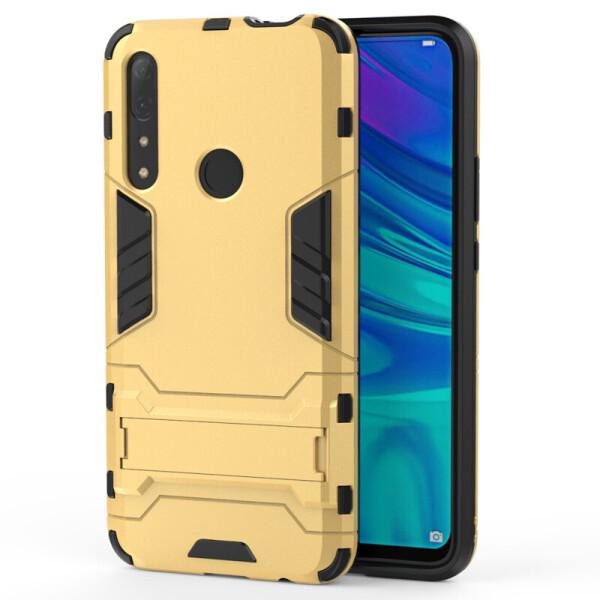 

Чехол Hybrid case для Huawei P Smart Z бампер с подставкой золотой