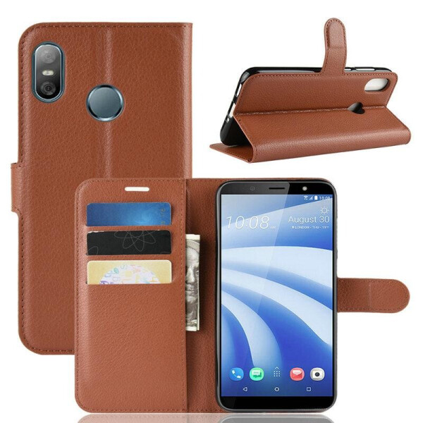 

Чехол Luxury для HTC U12 Life книжка коричневый