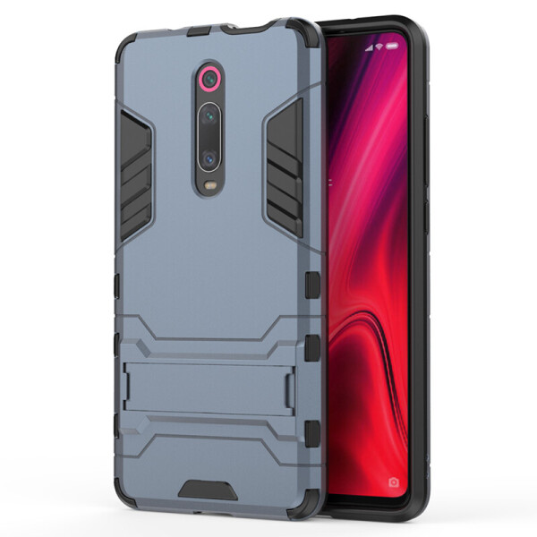 

Чехол Hybrid case для Xiaomi Mi 9T / Mi 9T Pro бампер с подставкой темно-синий