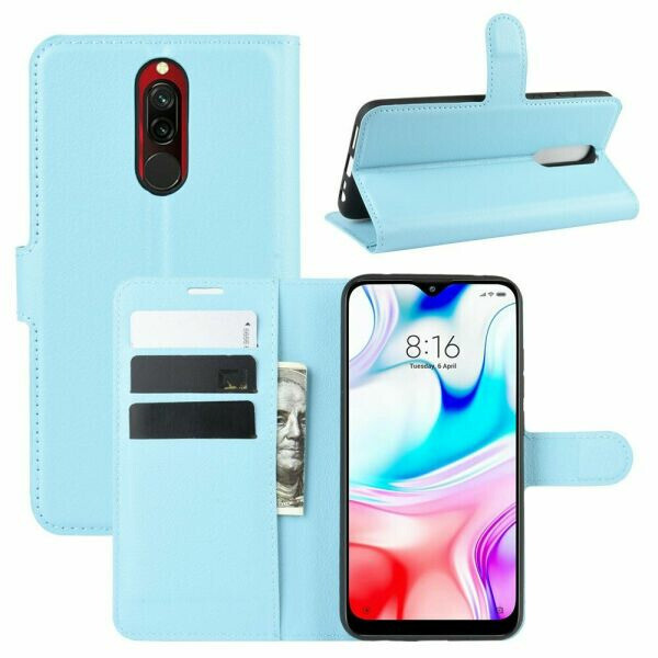 

Чехол Luxury для Xiaomi Redmi 8 книжка голубой