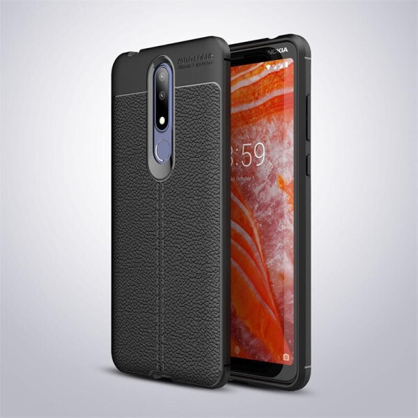 

Чехол LUX для Nokia 3.1 Plus / TA-1104 силикон Original Auto Focus Soft Touch черный