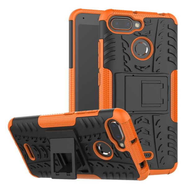 

Чехол Armored для Xiaomi Redmi 6A противоударный бампер с подставкой Оранжевый
