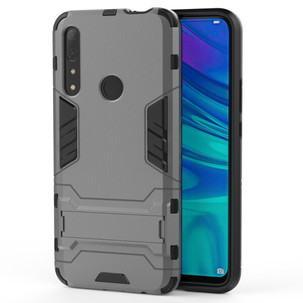 

Чехол Hybrid case для Huawei P Smart Z бампер с подставкой темно-серый