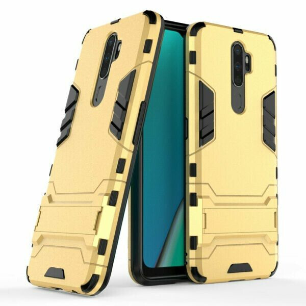 

Чехол Hybrid case для Oppo A5 2020 бампер с подставкой золотой