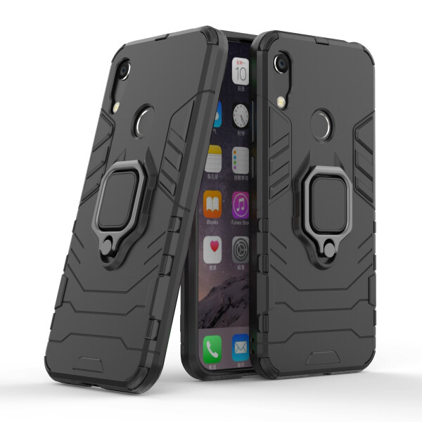 

Чехол Ring case для Huawei Y6S 2019 бронированный бампер с кольцом черный