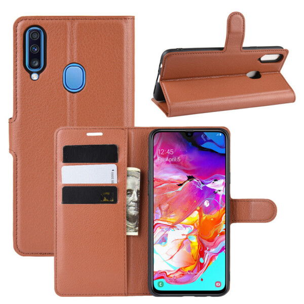 

Чехол Luxury для Samsung Galaxy A20s (A207) книжка коричневый