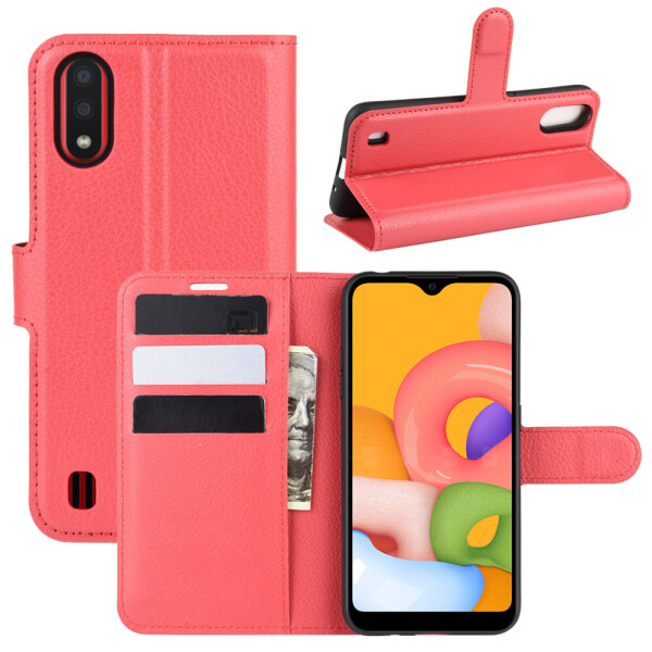 

Чехол Luxury для Samsung Galaxy A01 (A015) книжка красный