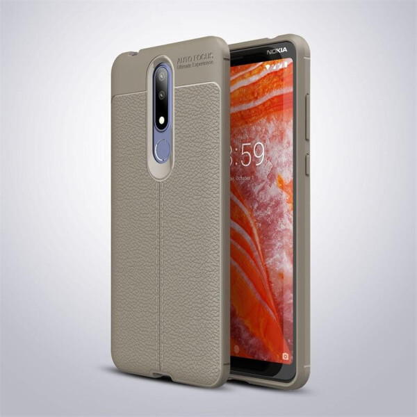 

Чехол LUX для Nokia 3.1 Plus / TA-1104 силикон Original Auto Focus Soft Touch серый