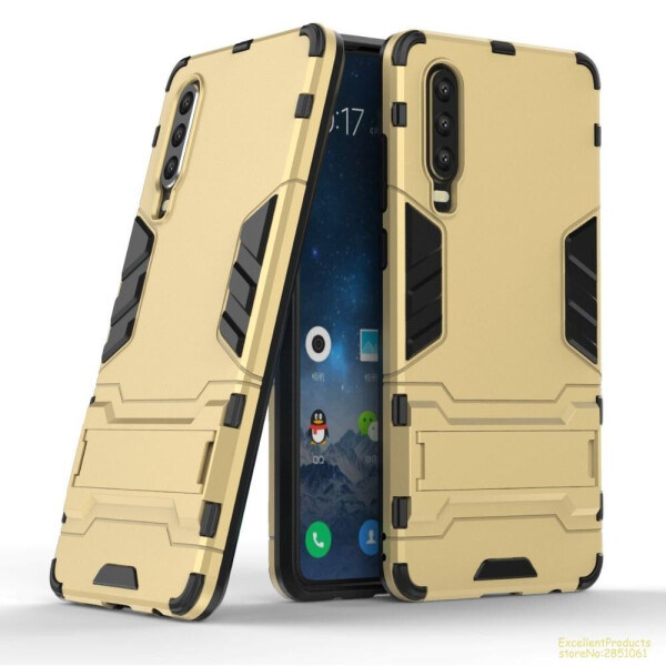 

Чехол LUX для Huawei P30 Hybrid Armored Case золотой