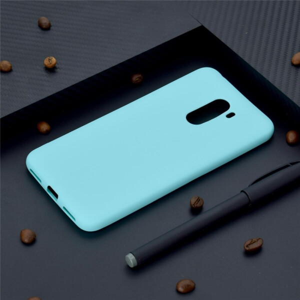 

Чехол LUX для Xiaomi Poco F1 силикон soft touch бампер мятно-голубой