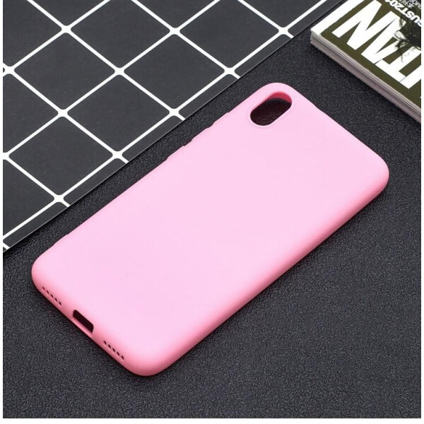 

Чехол Soft Touch для Xiaomi Redmi 7A силикон бампер светло-розовый