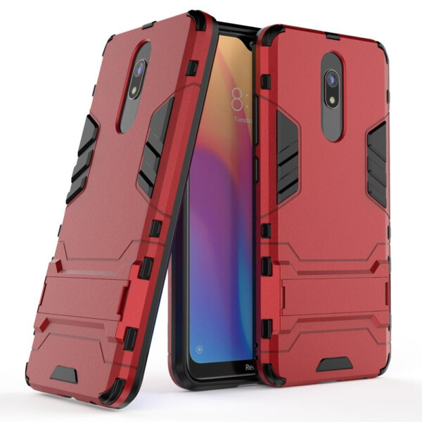 

Чехол Hybrid case для Xiaomi Redmi 8 бампер с подставкой красный