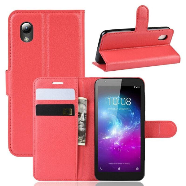 

Чехол Luxury для ZTE Blade A3 2019 книжка красный