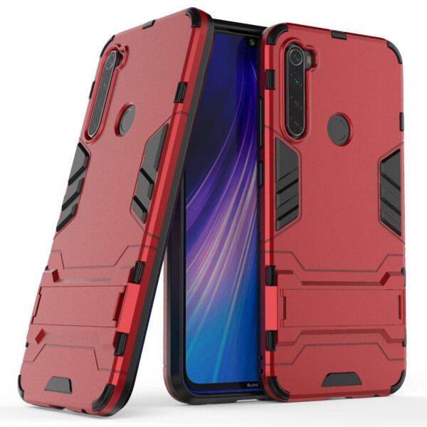 

Чехол Hybrid case для Xiaomi Redmi Note 8T бампер с подставкой красный