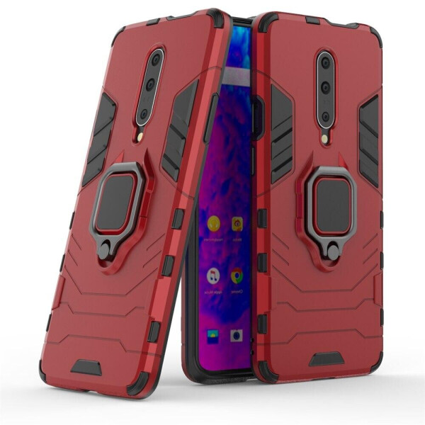 

Чехол Ring case для OnePlus 7 Pro бронированный бампер с кольцом красный