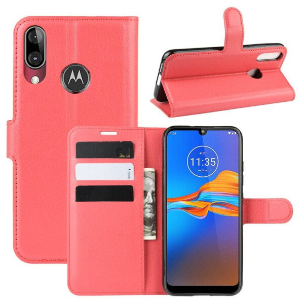 

Чехол Luxury для Motorola Moto E6 Plus (XT2025-2) книжка красный