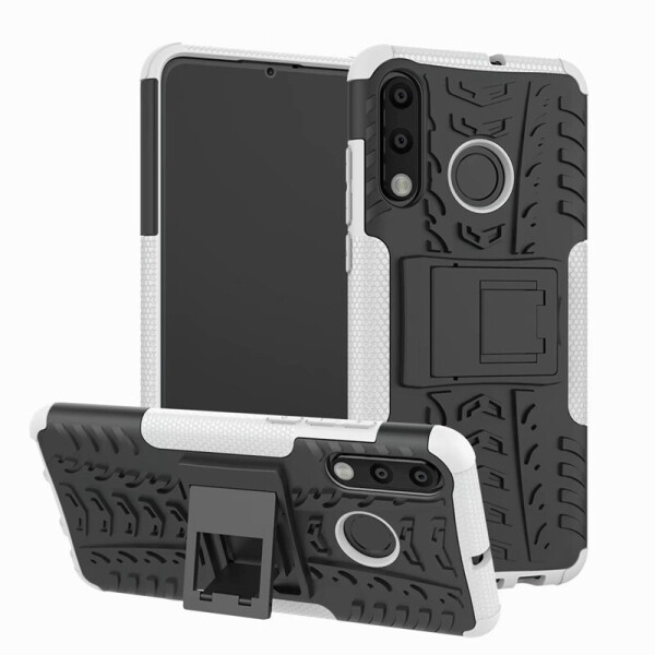 

Чехол Armored для Huawei P30 Lite / Nova 4e противоударный бампер с подставкой Белый