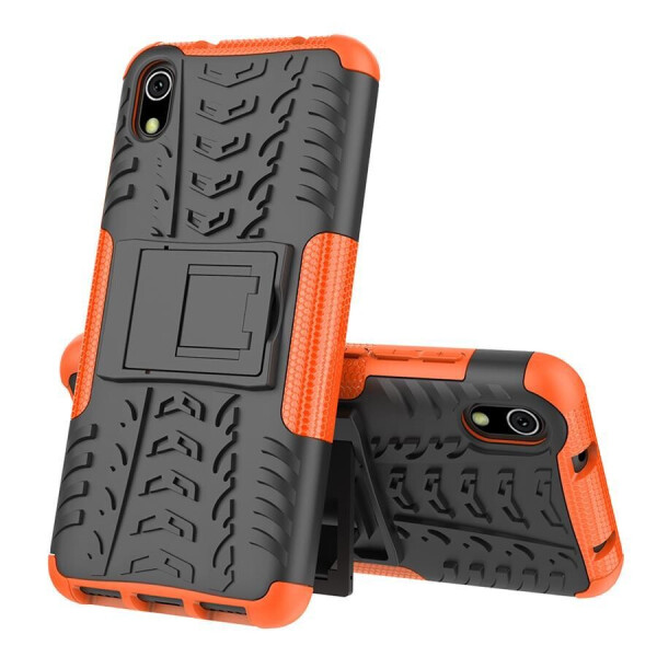 

Чехол Armored для Xiaomi Redmi 7A противоударный бампер с подставкой оранжевый