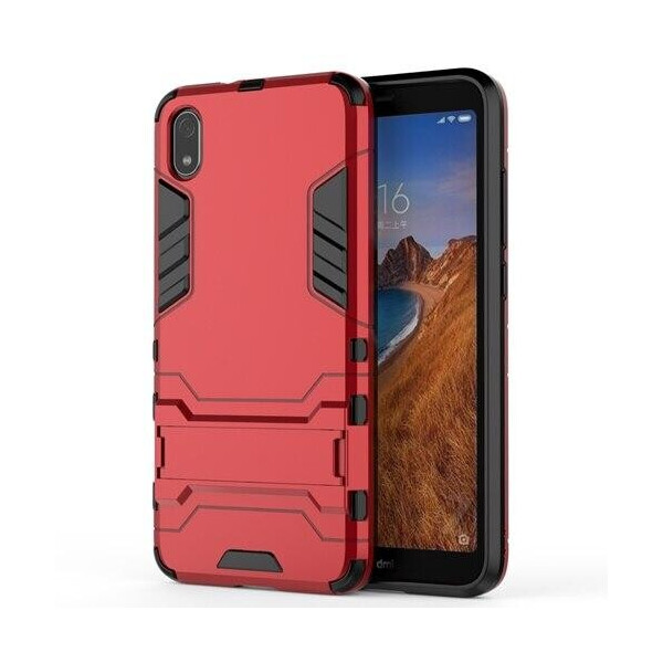 

Чехол Hybrid case для Xiaomi Redmi 7A бампер с подставкой красный