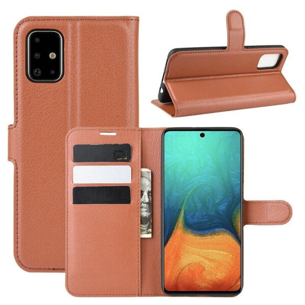 

Чехол Luxury для Samsung Galaxy A71 (A715) книжка коричневый