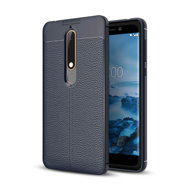 

Чехол Auto Focus Ultimate Experience Nokia 6.1 / Nokia 6 New 2018 силикон Soft Touch темно-синий