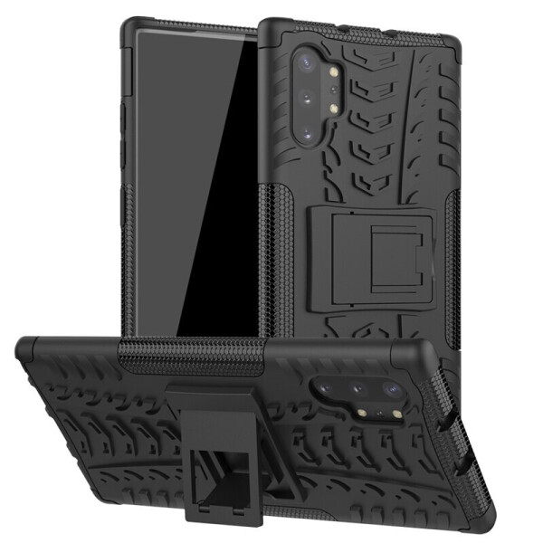 

Чехол Armored для Samsung Galaxy Note 10 Plus (N975) противоударный бампер с подставкой черный