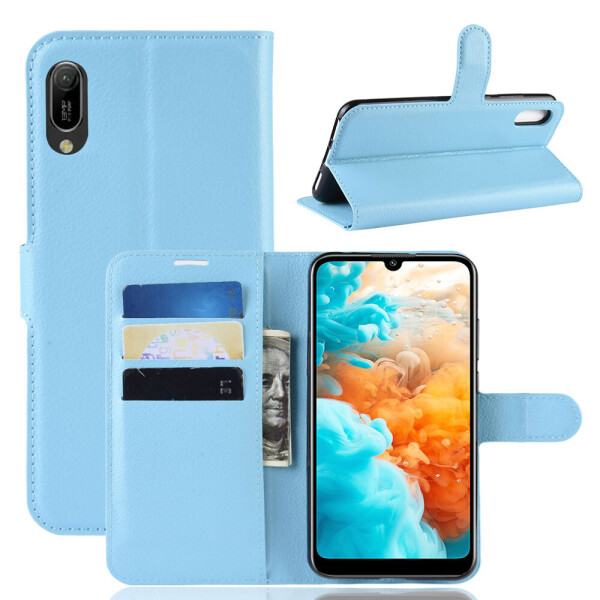 

Чехол Luxury для Huawei Y6 2019 книжка голубой