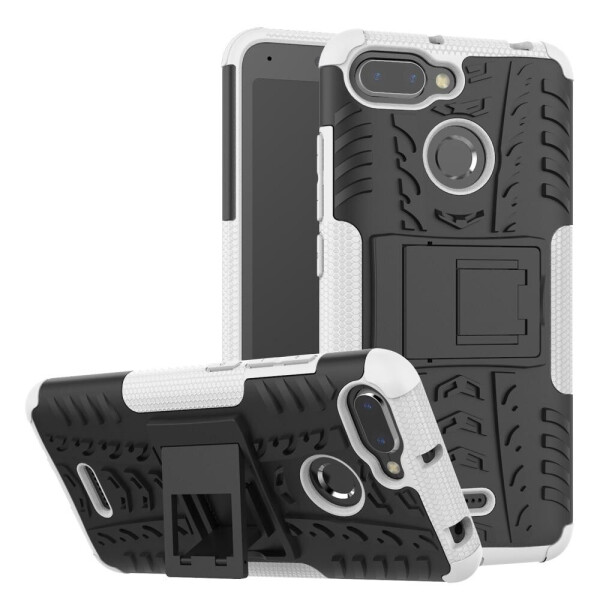 

Чехол Armored для Xiaomi Redmi 6A противоударный бампер с подставкой белый