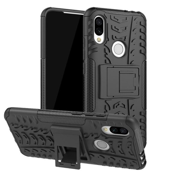 

Чехол Armored для Xiaomi Redmi 7 противоударный бампер с подставкой Черный