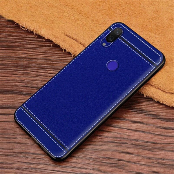 

Чехол Litchi для Xiaomi Mi Play силикон бампер с рифленой текстурой Синий