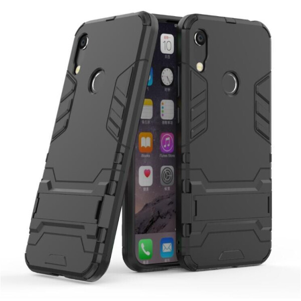 

Чехол Hybrid case для Huawei Y6 2019 / Y6 Pro 2019 бампер с подставкой Черный