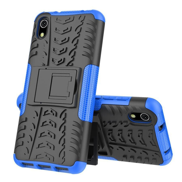 

Чехол Armored для Xiaomi Redmi 7A противоударный бампер с подставкой синий