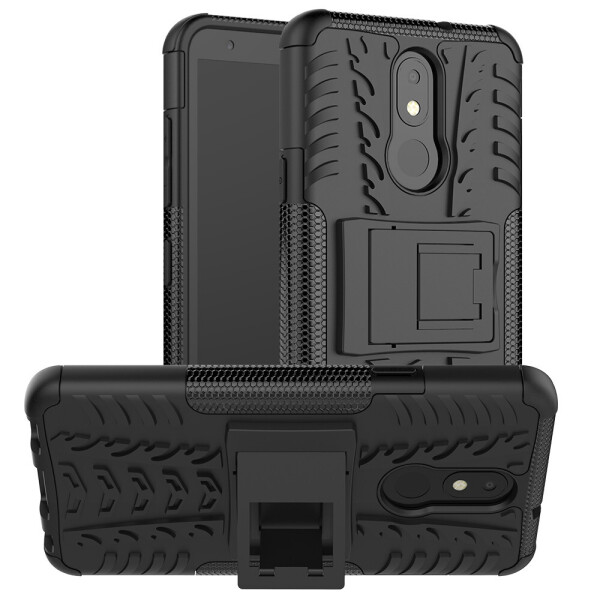 

Чехол Armored для LG K30 (2019) / X2 (2019) противоударный бампер с подставкой черный