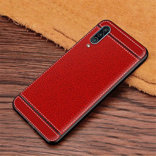 

Чехол Litchi для Meizu 16Xs силикон бампер с рифленой текстурой красный