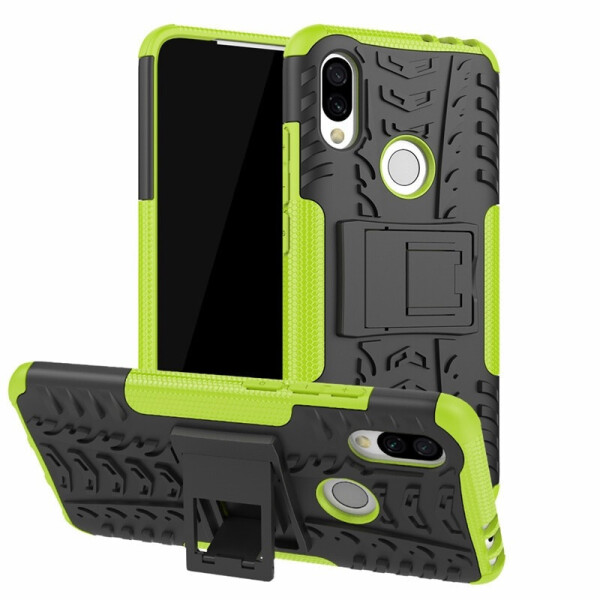 

Чехол Armored для Xiaomi Redmi 7 противоударный бампер с подставкой Салатовый