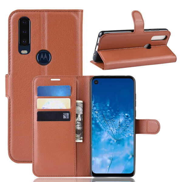 

Чехол Luxury для Motorola One Action (XT2013-2) книжка коричневый