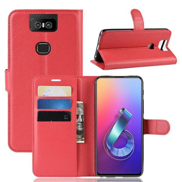 

Чехол Luxury для Asus Zenfone 6 (ZS630KL) книжка красный