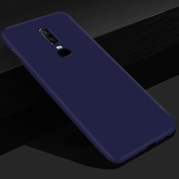 

Чехол LUX для OnePlus 6 силикон Soft Touch бампер темно-синий