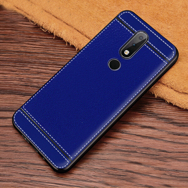 

Чехол LUX для Nokia 6.1 Plus / Nokia X6 / TA-1116 с рифленой текстурой Blue