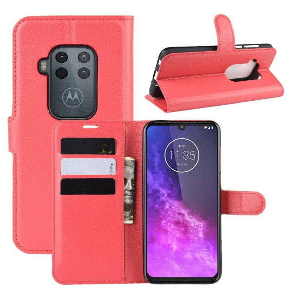 

Чехол Luxury для Motorola One Zoom книжка красный
