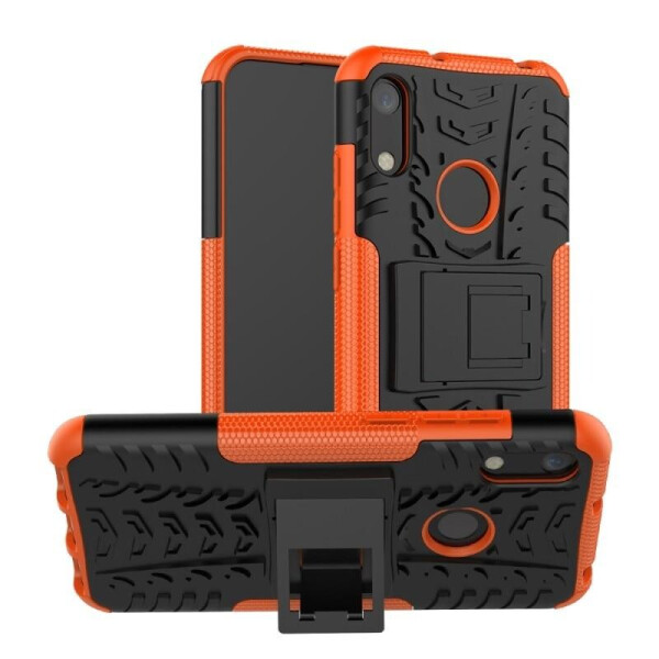 

Чехол Armored для Huawei Y6 2019 / Y6 Pro 2019 противоударный бампер с подставкой Оранжевый