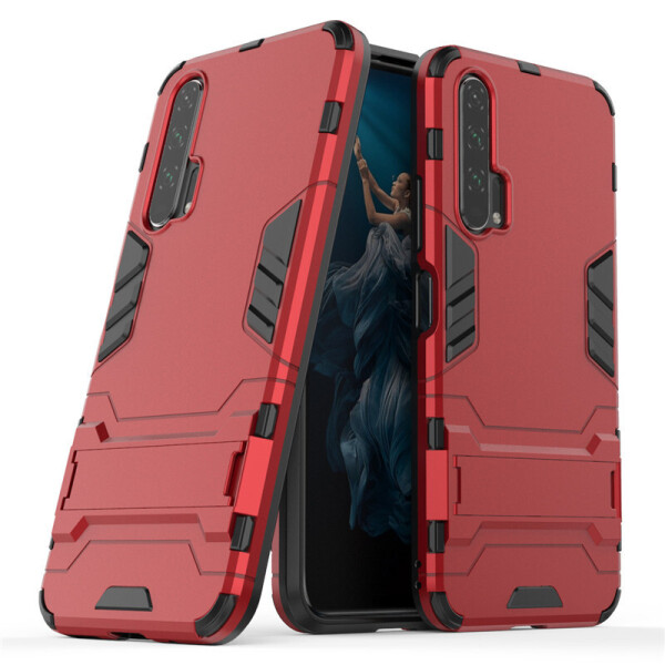 

Чехол Hybrid case для Honor 20 Pro бампер с подставкой красный