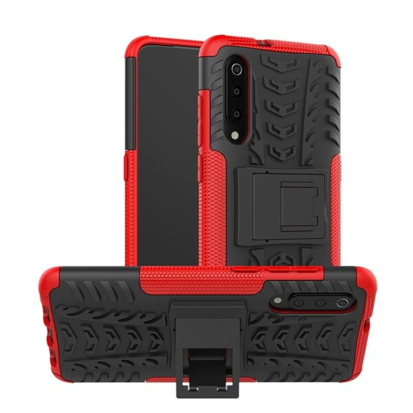 

Чехол LUX для Xiaomi Mi 9 противоударный бампер с подставкой Red