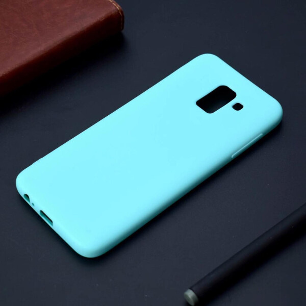 

Чехол Soft Lne Samsung J600 / J6 / J6 2018 силикон soft touch бампер мятно-голубой