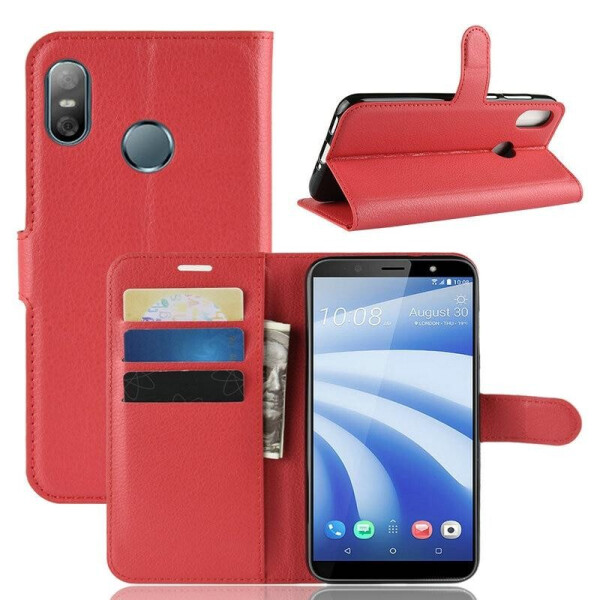 

Чехол Luxury для HTC U12 Life книжка красный