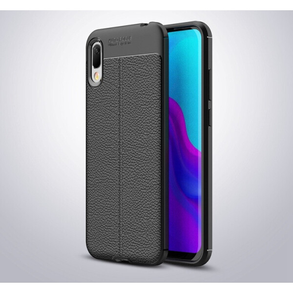 

Чехол LUX для Huawei Y6 2019 силикон Original Auto Focus Soft Touch Black