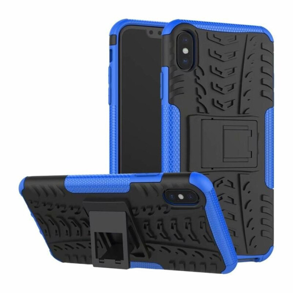 

Чехол LUX для Apple Iphone XS Max противоударный бампер с подставкой Blue