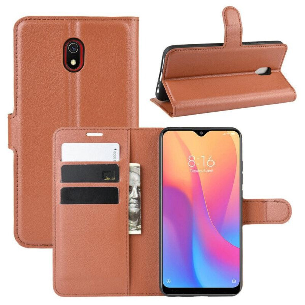 

Чехол Luxury для Xiaomi Redmi 8A книжка коричневый