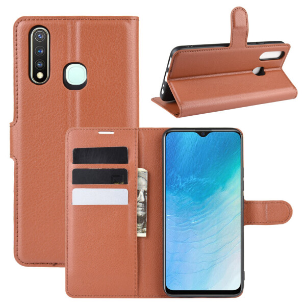 

Чехол Luxury для Vivo Y19 книжка коричневый