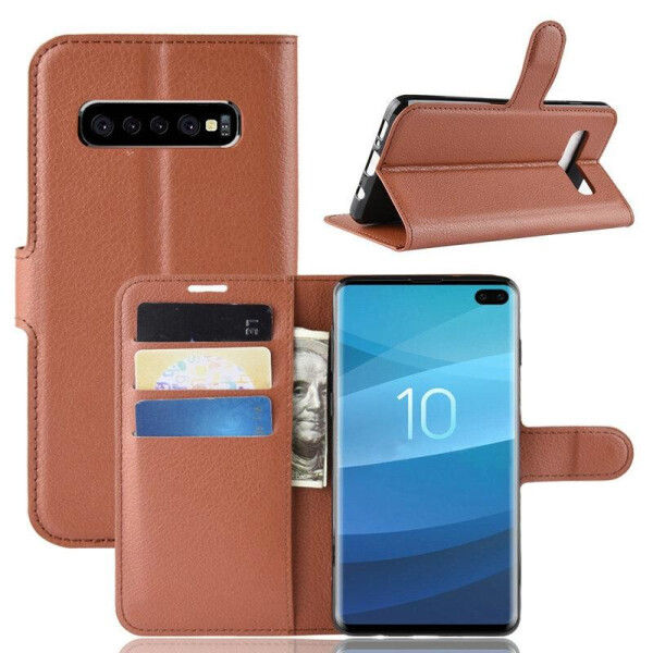 

Чехол Luxury для Samsung Galaxy S10 Plus (G975) книжка Коричневый
